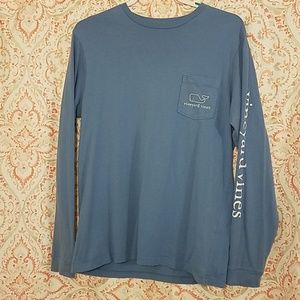Blue long sleeved vineyard vines shirt women's sma